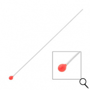 BY31&reg; Componenti in acciaio inossidabile chiodini a testa pallina 70mm argento-rosso