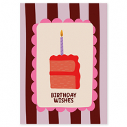 BY31® Espositori bigiotteria in cartoncino "Birthday wishes" marrone-viola-rosa-crema-rosso