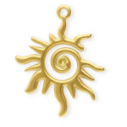 Ciondoli in acciaio inossidabile sole a spirale oro