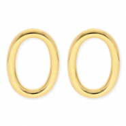 BY31&reg; Orecchini in acciaio inossidabile ovale oro