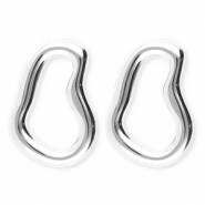 BY31&reg; Orecchini in acciaio inossidabile irregolare argento