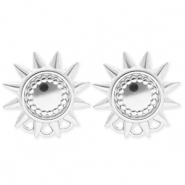 BY31&reg; Componenti in acciaio inossidabile orecchini sole con 3 anellini argento