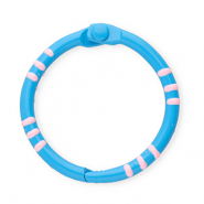 Componenti colorati anello bris&eacute; portachiavi blu scuro-rosa chiaro