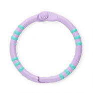 Componenti colorati anello bris&eacute; portachiavi viola chiaro-turchese