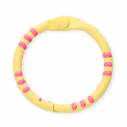 Componenti colorati anello bris&eacute; portachiavi giallo-rosa scuro