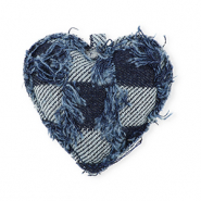 Ciondoli accattivanti cuore denim-look blu denim scuro