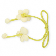 Ciondoli accattivanti fiore giallo chiaro-verde lime