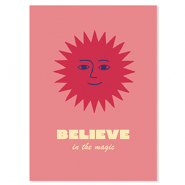 BY31&reg; Espositori bigiotteria in cartoncino "Believe in the magic" rosso-rosa corallo-giallo-blu