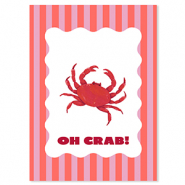 BY31&reg; Espositori bigiotteria in cartoncino "Oh crab!" rosso-rosa-bianco