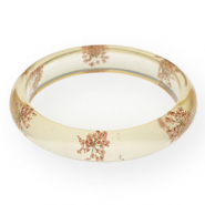 Braccialetti alla moda con fiori secchi rosa chiaro