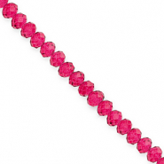 Perline sfaccettate 6x5mm rondella rosa ciliegia&nbsp;