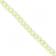 Perline sfaccettate 4x3mm rondella verde chiaro
