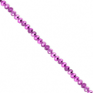 Perline sfaccettate 3x2mm rondella viola orchidea-effetto perlato