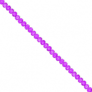 Perline sfaccettate 3x2mm rondella viola uva