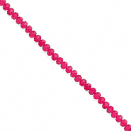 Perline sfaccettate 3x2mm rondella rosa ciliegia&nbsp;