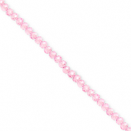 Perline sfaccettate 3x2mm rondella rosa chiaro