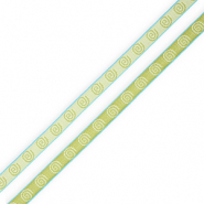 BY31&reg; Nastro con testo spirale verde-blu turchese