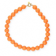 BY31® Collane di perline acrilico 16mm lucido Orange peel 116-1359 TCX-oro