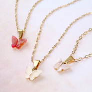 Set di ispirazione Idee di bigiotteria con i ciondoli in acciaio inox con farfalla in resina