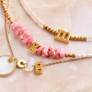 Set di ispirazione Creare gioielli con perline alfabeto in metallo DQ