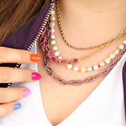 Set di ispirazione Ecco come realizzare gioielli con le catene in acciaio inossidabile con smalto