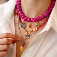 Set di ispirazione Creare collane giocose con ciondoli smaltati in acciaio inox