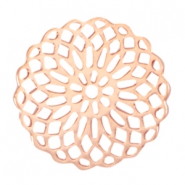 Distanziatore in stile boh&eacute;mien 15 mm rotondo oro rosa