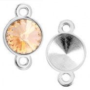 Castoni di metallo DQ distanziatore per chaton rivoli 12 mm argento antico (privo di nichel)