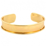 Bracciale base di metallo DQ (per cordoncino/pelle 10mm) oro (privo di nichel)