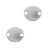 Ciondoli di metallo DQ distanziatore ovale argento antico (privo di nichel)