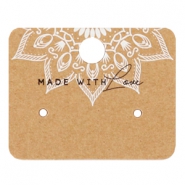 Espositori bigiotteria in cartoncino 'made with love' mandala marrone