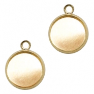 Castoni di metallo con anellino per cabochon 12 mm oro