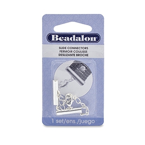 Beadalon terminali (20mm) con allungatrice 5cm e chiusura moschettone argento