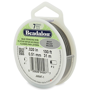 Beadalon filo infilaperle 7 fili diametro 0.51mm acciaio inossidabile brillante