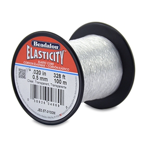 Beadalon filo infilaperle elastico diametro 0.5mm 100 metri trasparente