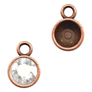 Componenti di metallo TQ castoni con un anellino per chaton SS39 rame (privo di nichel)