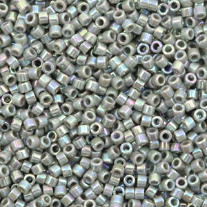 Perline Miyuki Delica 11/0 Opaque AB grey DB-168