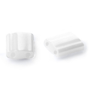 Perline Miyuki Tila 5x5mm Ceylon pearl white TL5 - 420