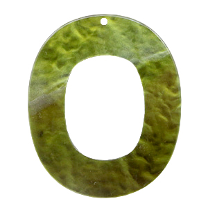 Pendenti in resina 48x40 mm ovale verde olivastro