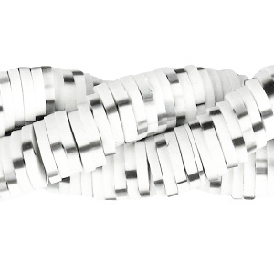 Perline Katsuki 4mm bianco vivo-nero