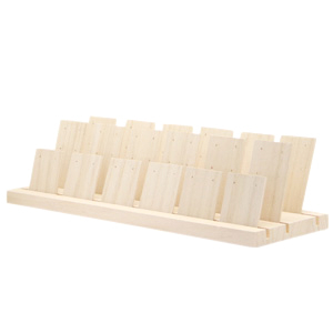 Espositore per bigiotteria di legno per orecchini naturale (colore naturale di legno)