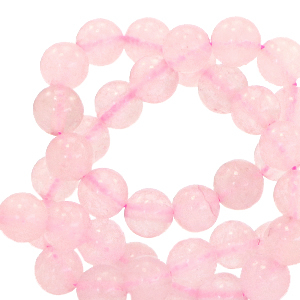 Perline in pietra naturale Quarzo 6mm rosa ghiaccio