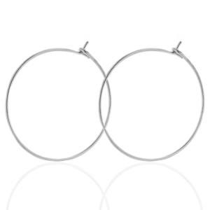 Orecchini in acciaio inossidabile 25mm argento