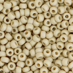 Rocailles Miyuki 8/0 Opaque glazed frosted moth wing beige 8-4691