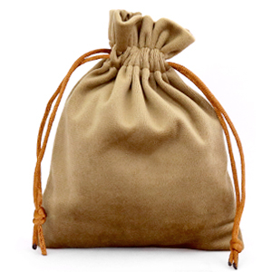 Sacchetto in velluto marrone