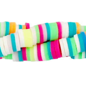 Perline Katsuki 6mm verde-rosa misto