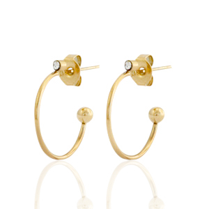 Orecchini in acciaio inossidabile a cercio oro