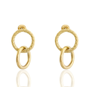 Orecchini in acciaio inossidabile a cerchio oro