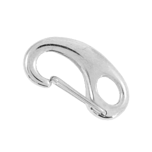 Componenti in acciaio inossidabile chiusura moschettone 24 mm argento