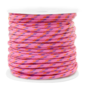 Cordoncino tubolare intrecciato 2mm rosa fucsia